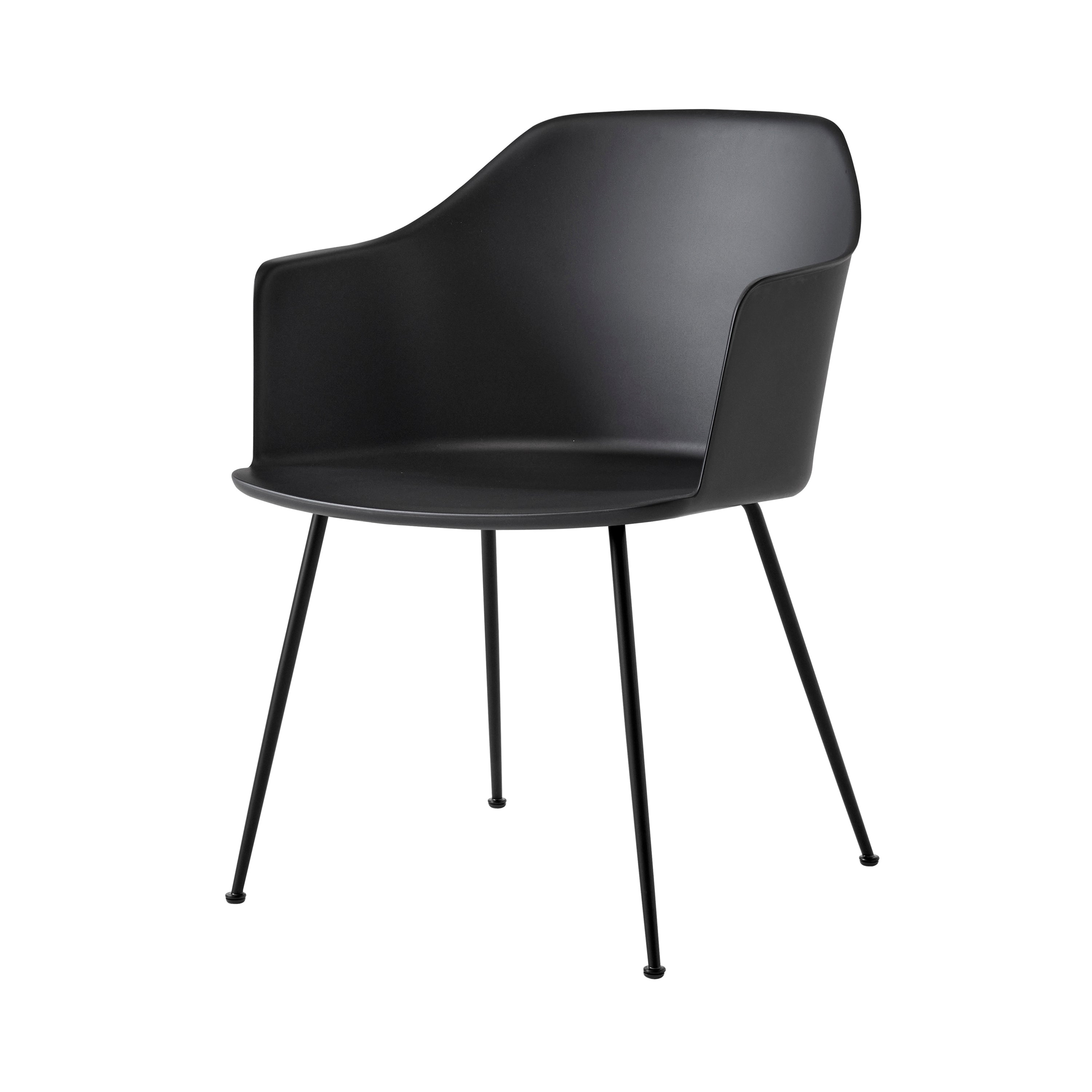 Rely Armchair HW33: Set of 4 + Black + Black