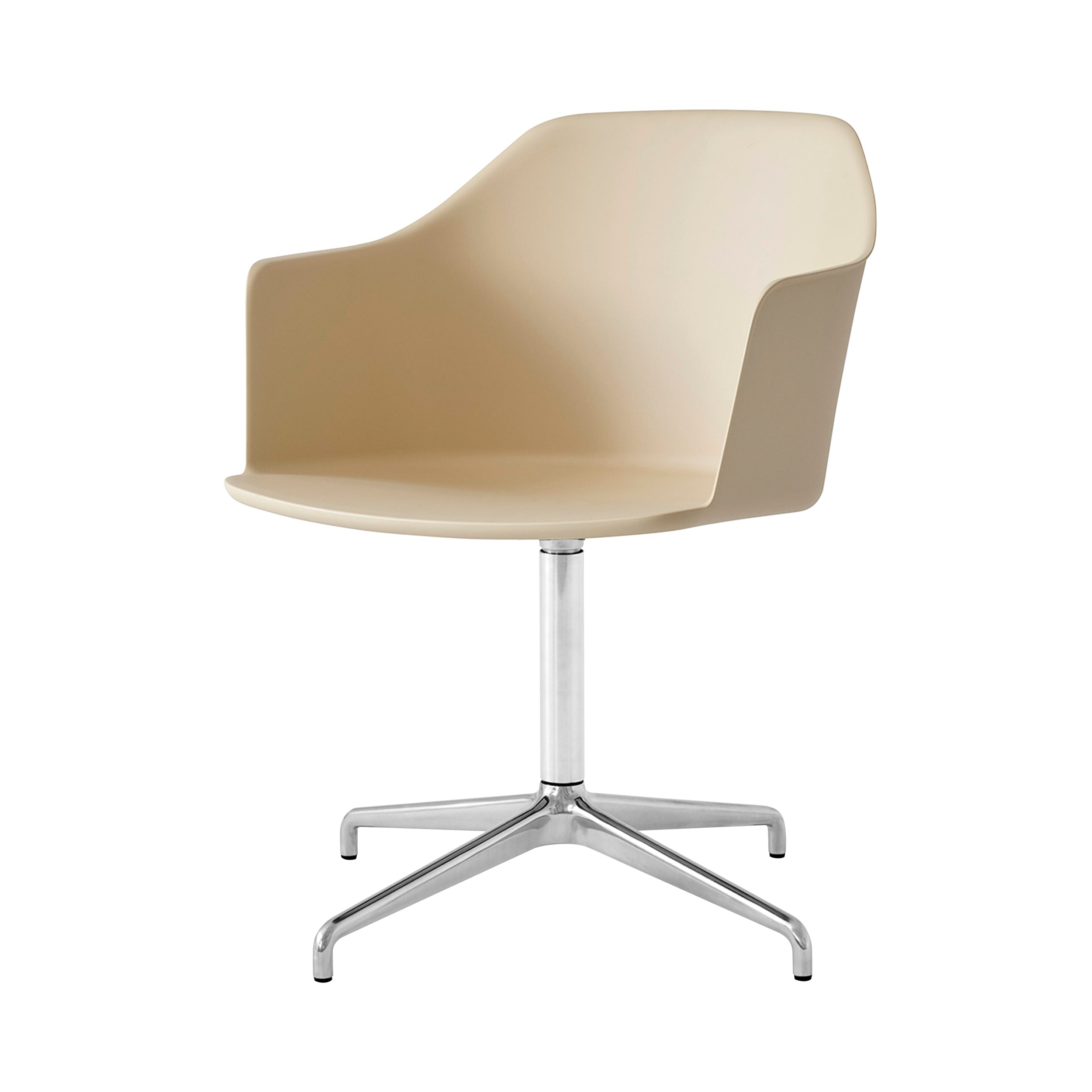 Rely Armchair: HW38 + Beige Sand + Polished Aluminum