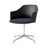 Rely Armchair HW39: Polished Aluminum + Black