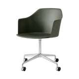 Rely Armchair: HW48 + Bronze Green + Polished Aluminum