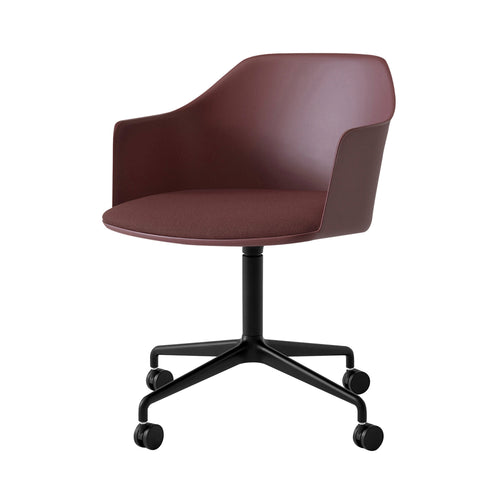 Rely Armchair: HW49 + Red Brown + Black