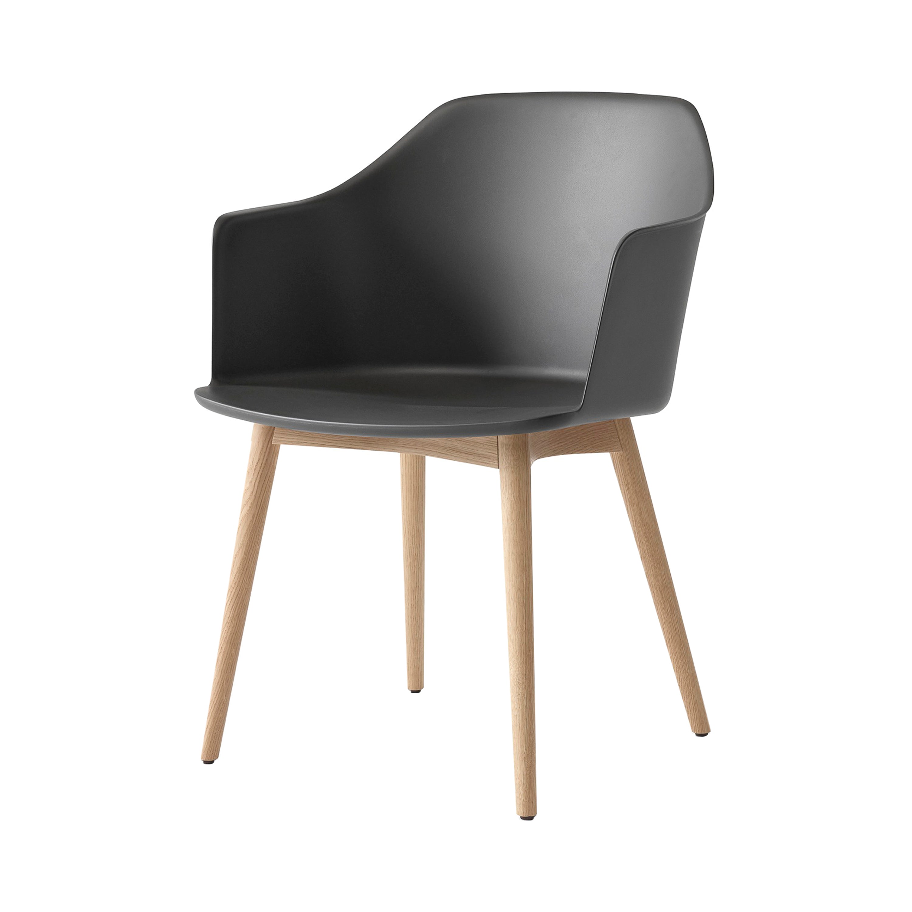 Rely Armchair: HW76 + Stone Grey + Clear Lacquered Oak