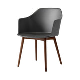 Rely Armchair: HW76 + Stone Grey + Lacquered Walnut