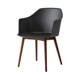 Rely Armchair: HW76 + Black + Lacquered Walnut