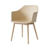 Rely Armchair: HW76 + Beige + Clear Lacquered Oak