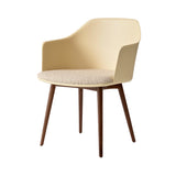 Rely Armchair: HW77 + Beige Sand + Lacquered Walnut