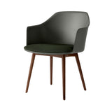 Rely Armchair: HW77 + Stone Grey + Lacquered Walnut
