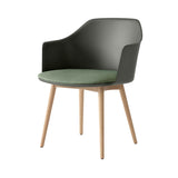 Rely Armchair: HW77 + Stone Grey + Clear Lacquered Oak