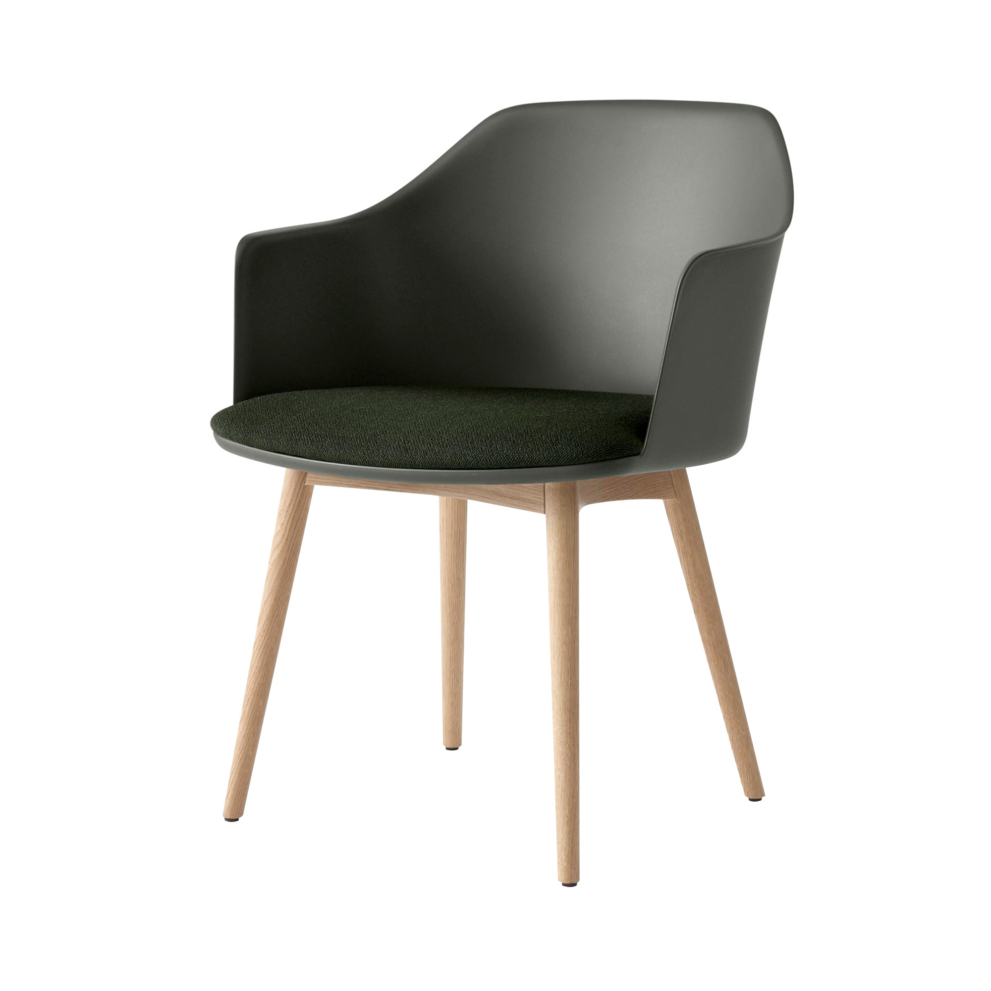 Rely Armchair: HW77 + Stone Grey + Clear Lacquered Oak