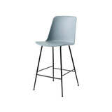 Rely Bar + Counter High Backrest Chair: HW96 + HW91 + Counter (HW91) + Light Blue + Black