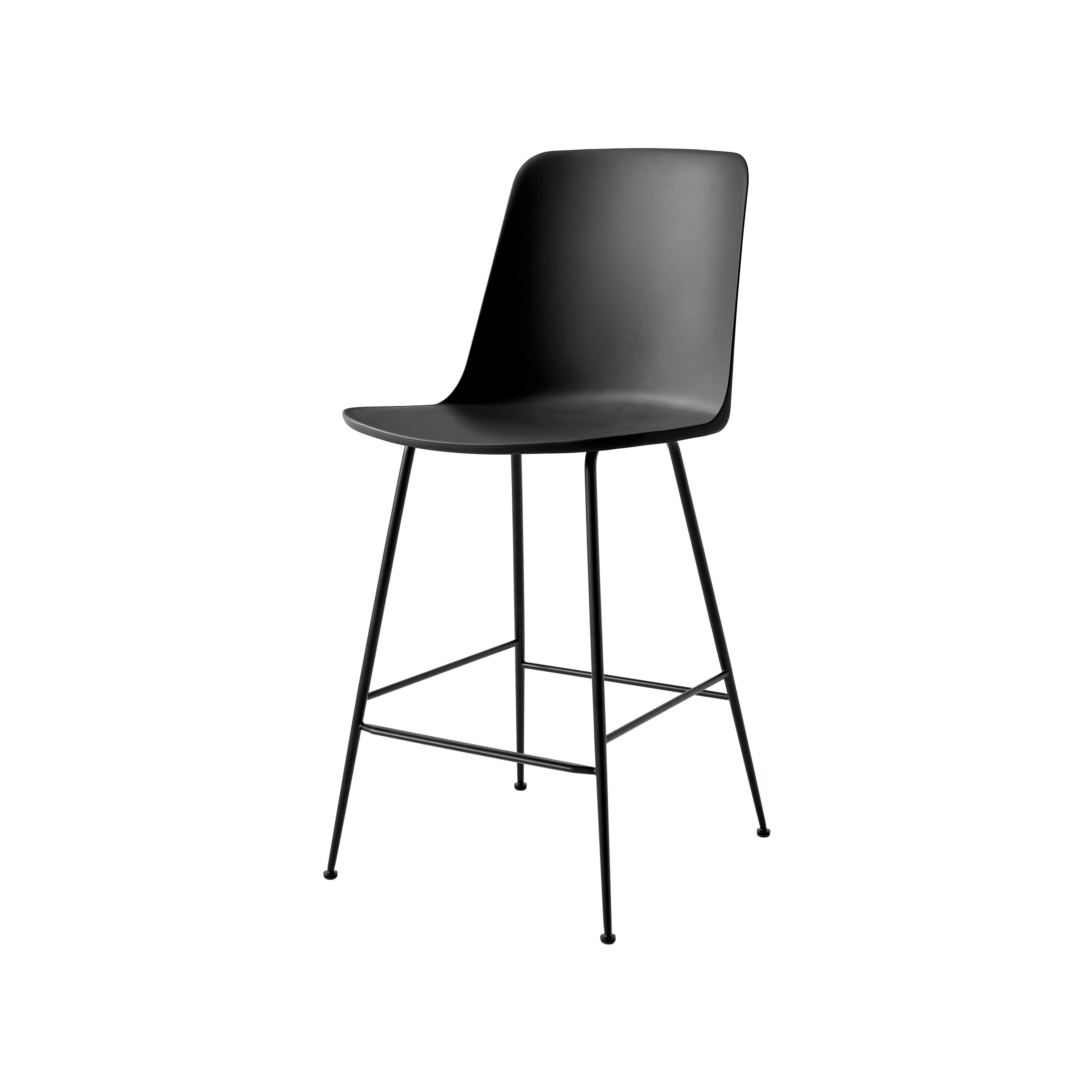 Rely Bar + Counter High Backrest Chair: HW96 + HW91 + Counter (HW91) + Black + Black