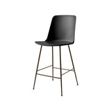 Rely Bar + Counter High Backrest Chair: HW96 + HW91 + Counter (HW91) + Black + Bronzed