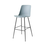 Rely Bar + Counter High Backrest Chair: HW96 + HW91 + Bar (HW96) + Light Blue + Black