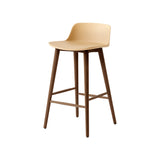 Rely Bar + Counter Low Backrest Chair: HW123 + HW118 + Counter (HW118) + Beige Sand + Walnut