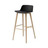 Rely Bar + Counter Low Backrest Chair: HW123 + HW118 + Bar (HW123) + Black + Oak