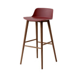 Rely Bar + Counter Low Backrest Chair: HW123 + HW118 + Bar (HW123) + Red Brown + Walnut