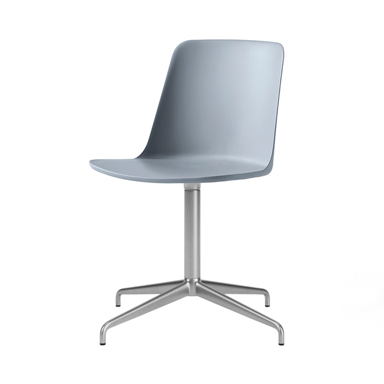 Rely Chair: HW11 + Light Blue + Polished Aluminum