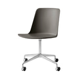 Rely Chair: HW21 + Stone Grey + Polished Aluminum