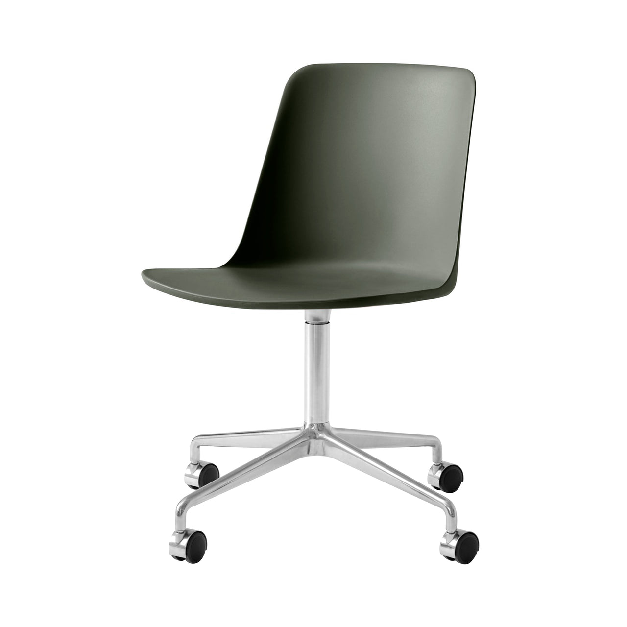 Rely Chair: HW21 + Bronze Green + Polished Aluminum