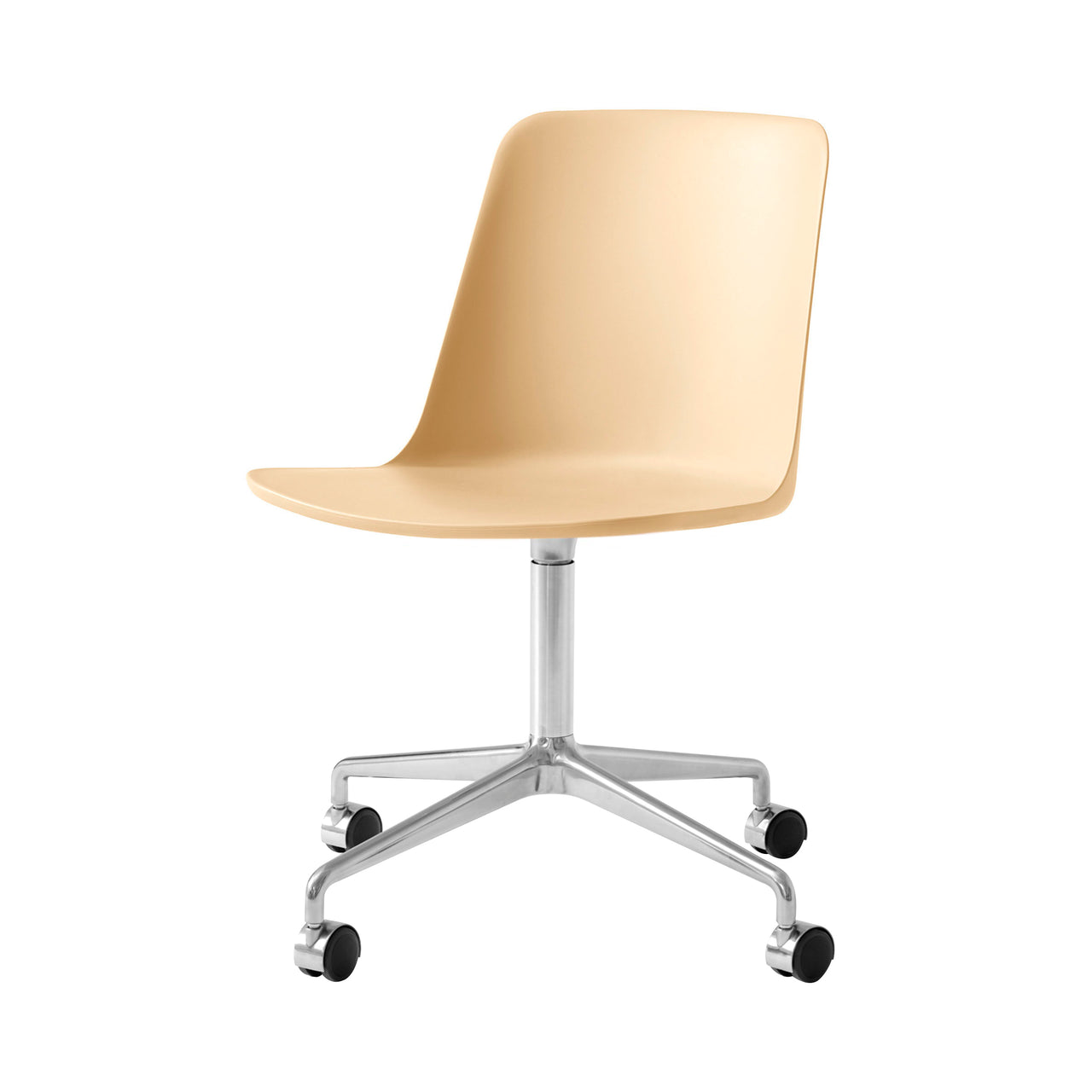 Rely Chair: HW21 + Beige Sand + Polished Aluminum