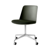 Rely Chair HW22: Polished Aluminum + Bronze Green