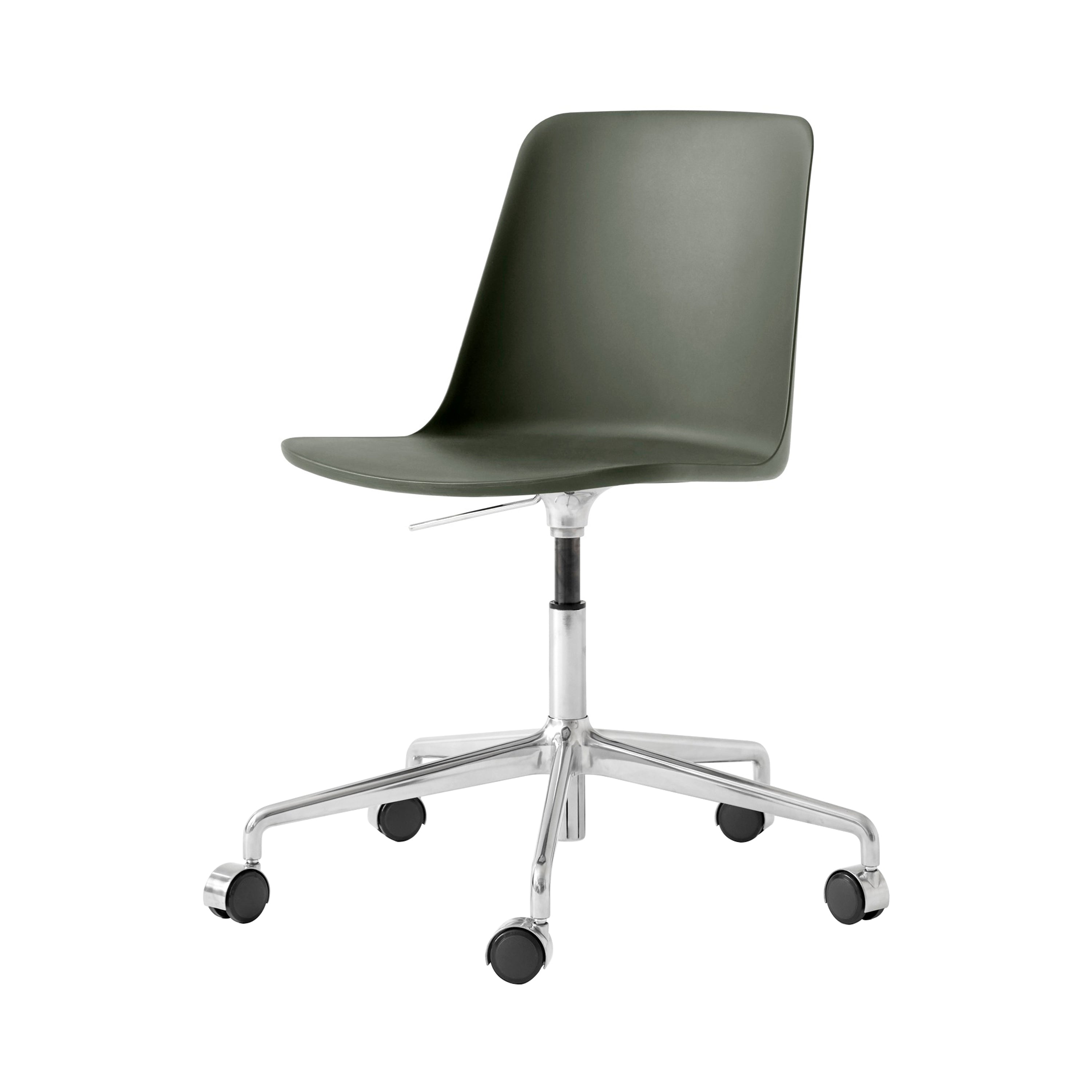 Rely Chair: HW28 + Bronze Green + Polished Aluminum