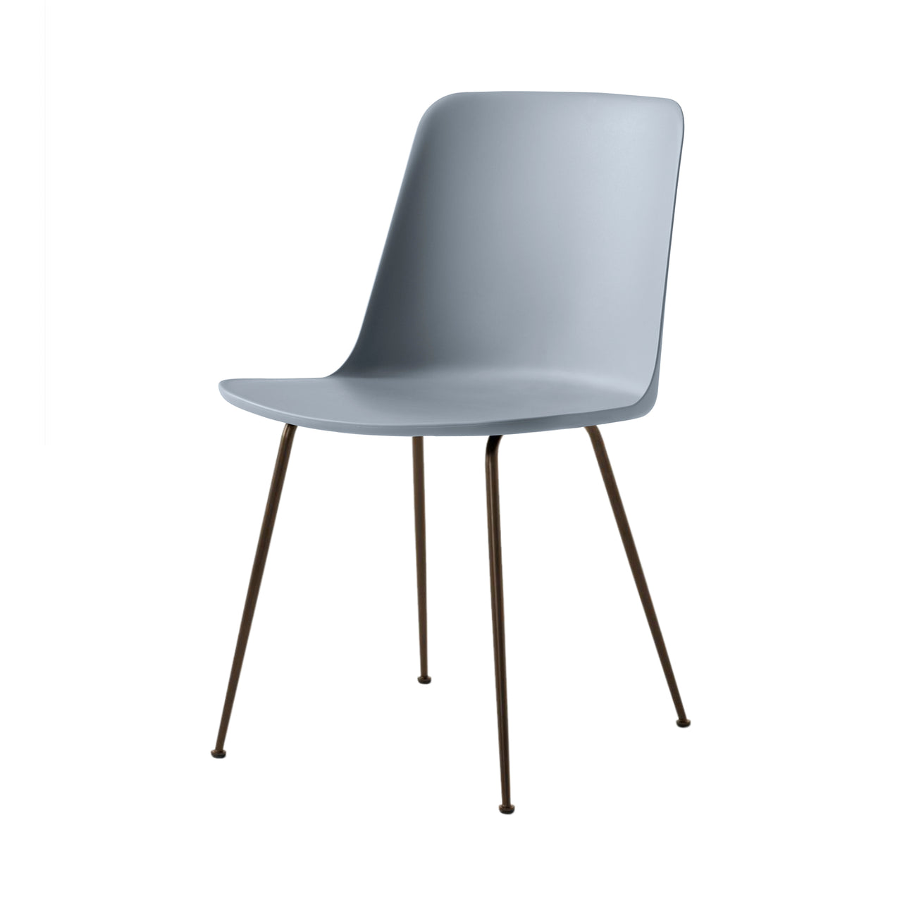 Rely Chair HW6: Set of 4 + Light Blue + Bronzed