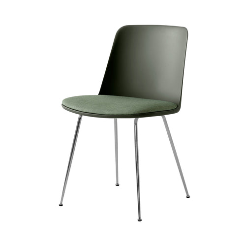 Rely Chair HW7: Chrome Base + Bronze Green