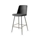 Rely Counter Chair: HW92 + Black + Bronzed