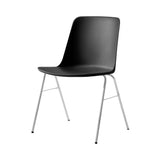 Rely Stacking Chair HW26: Black + Chrome