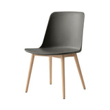 Rely Side Chair: HW71 + Stone Grey + Clear Lacquered Oak