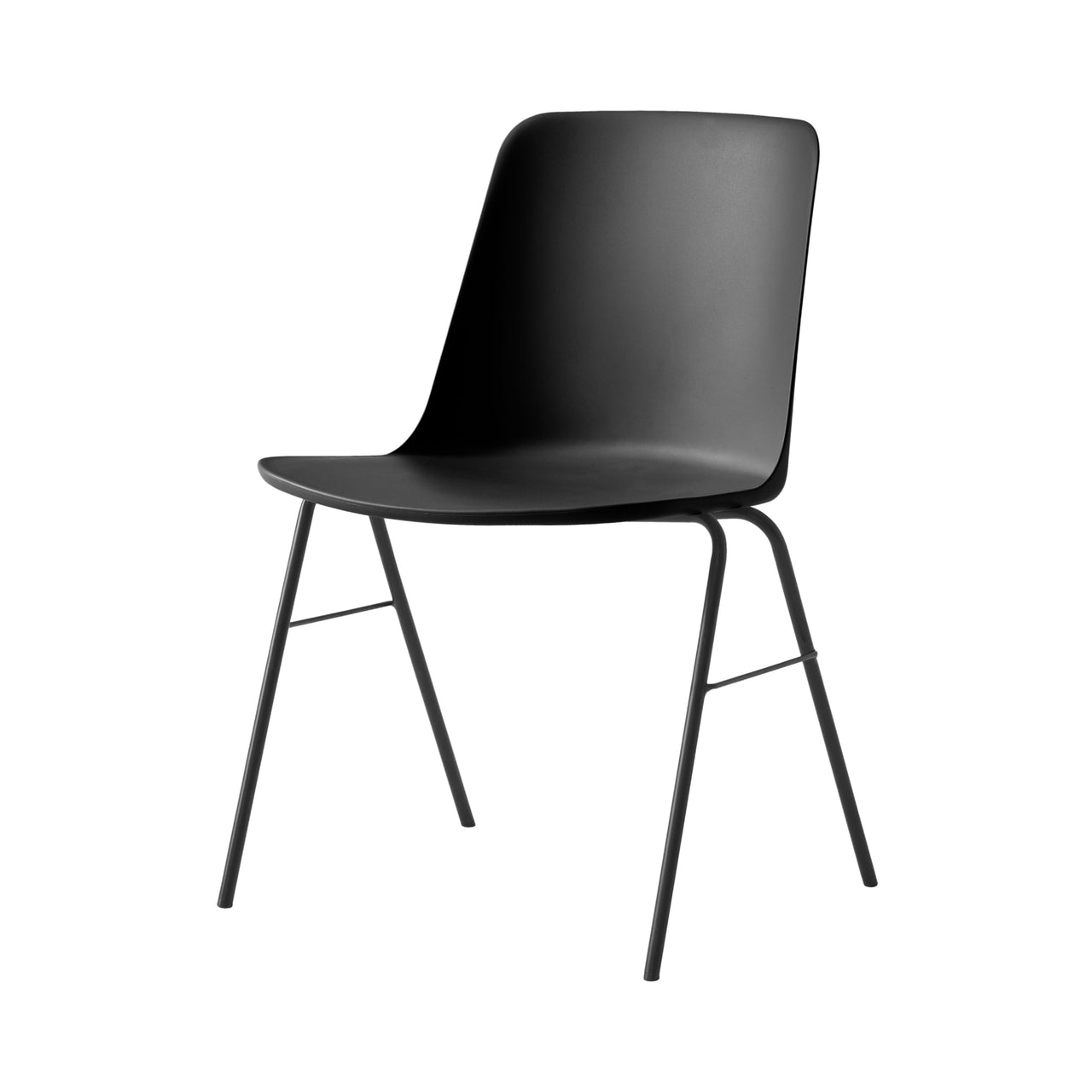 Rely Stacking Chair: HW26 + Black + Black