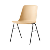 Rely Stacking Chair: HW26 + Beige Sand + Black