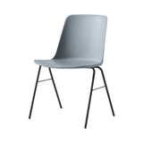 Rely Stacking Chair: HW26 + Light Blue + Black