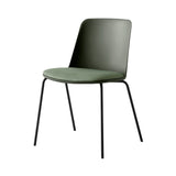 Rely Stacking Chair: HW66 + Bronze Green + Black