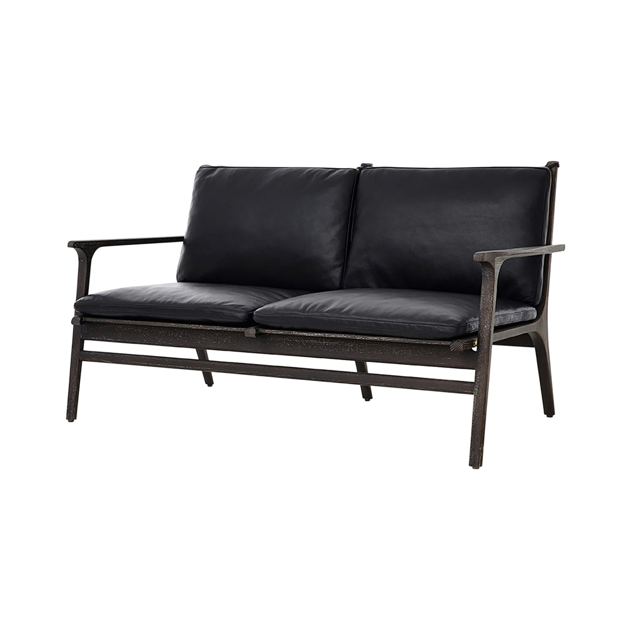Ren Lounge Chair 2 Seater: Dark Brown Oak
