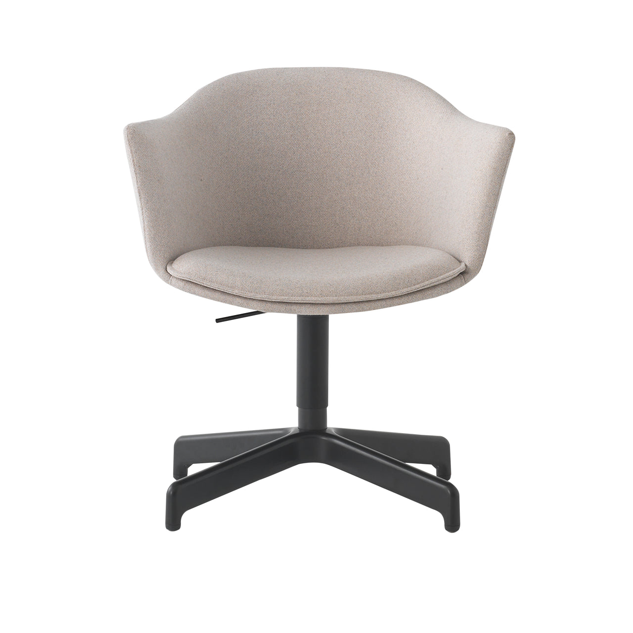 Felix Swivel Chair: Black + Without Casters