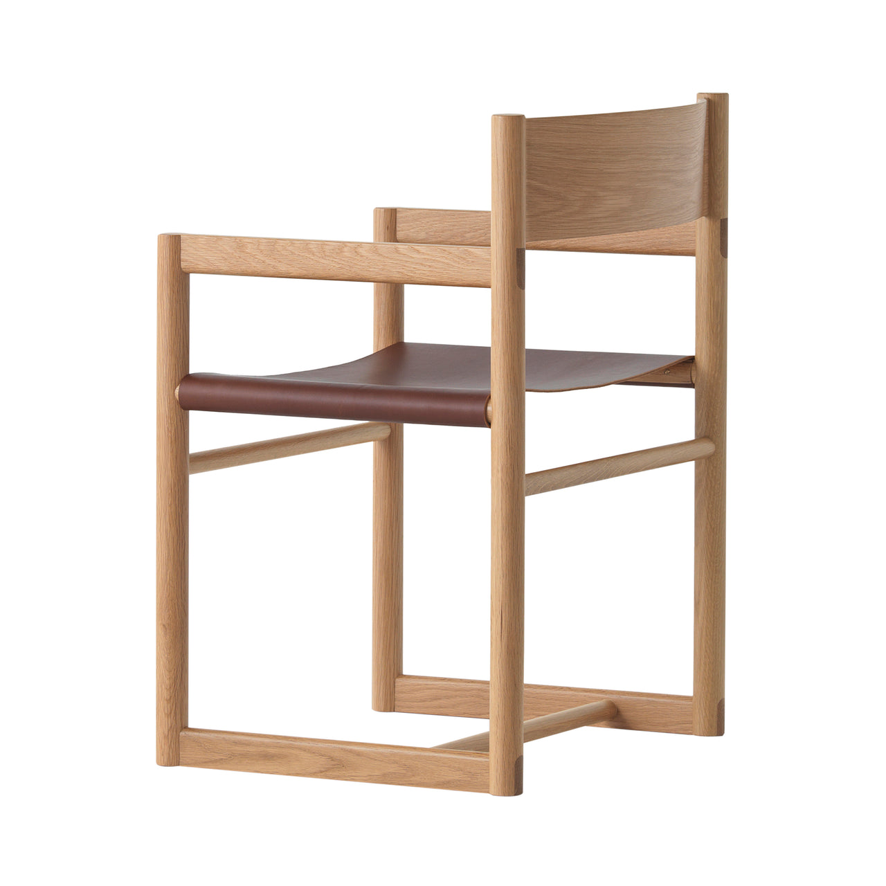 Passenger Chair: Natural Oak + Mustang Leather