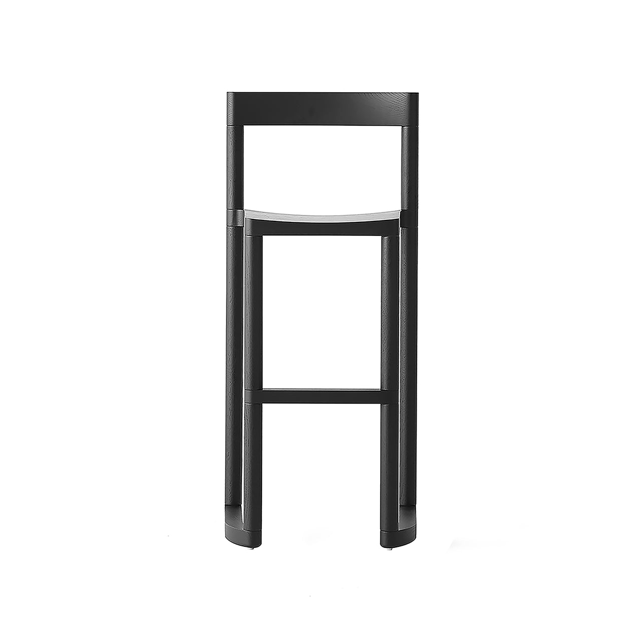 Pier Bar + Counter Stool: Stacking + Counter + Black Stained Oak