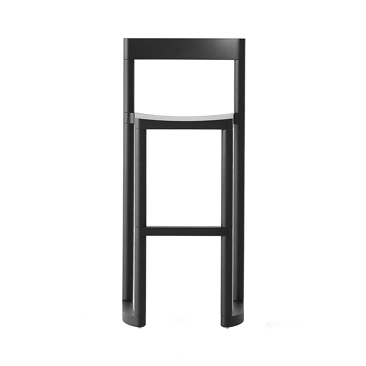 Pier Bar + Counter Stool: Stacking + Bar + Black Stained Oak