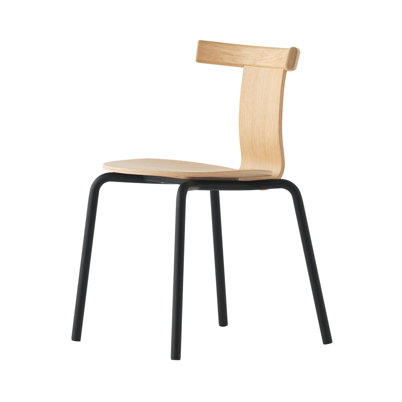 Jiro Dining Chair: Natural Oak + Black