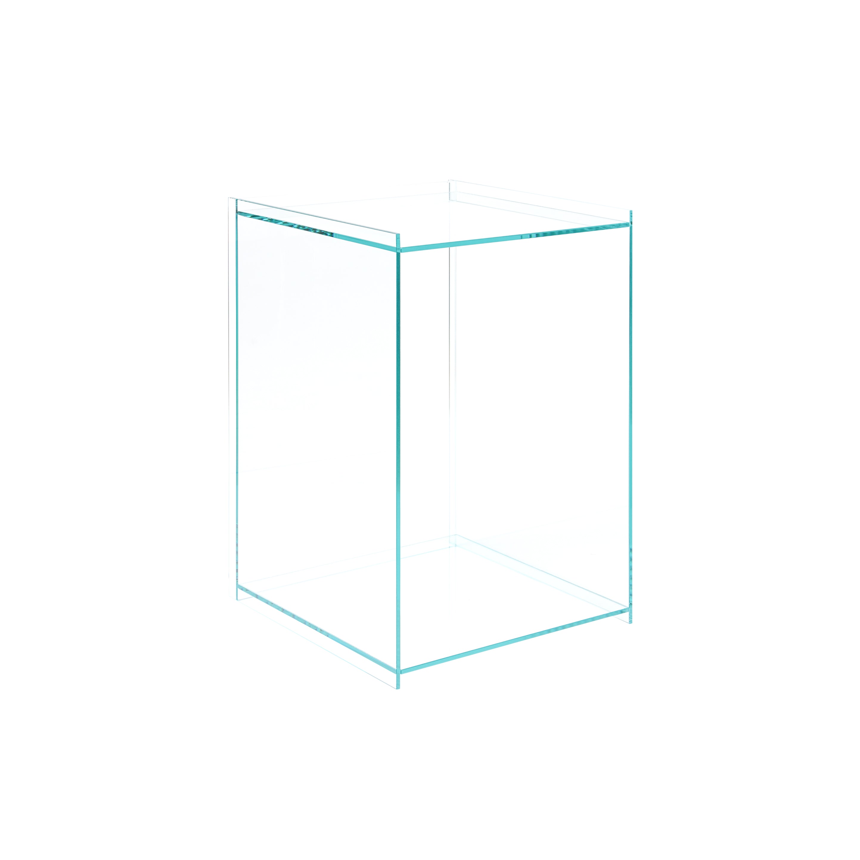 Rivet Box Table: Glass