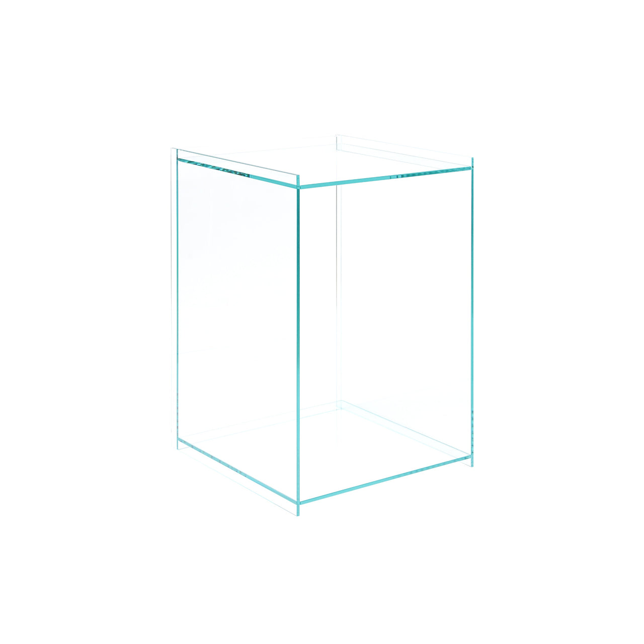 Rivet Box Table: Glass