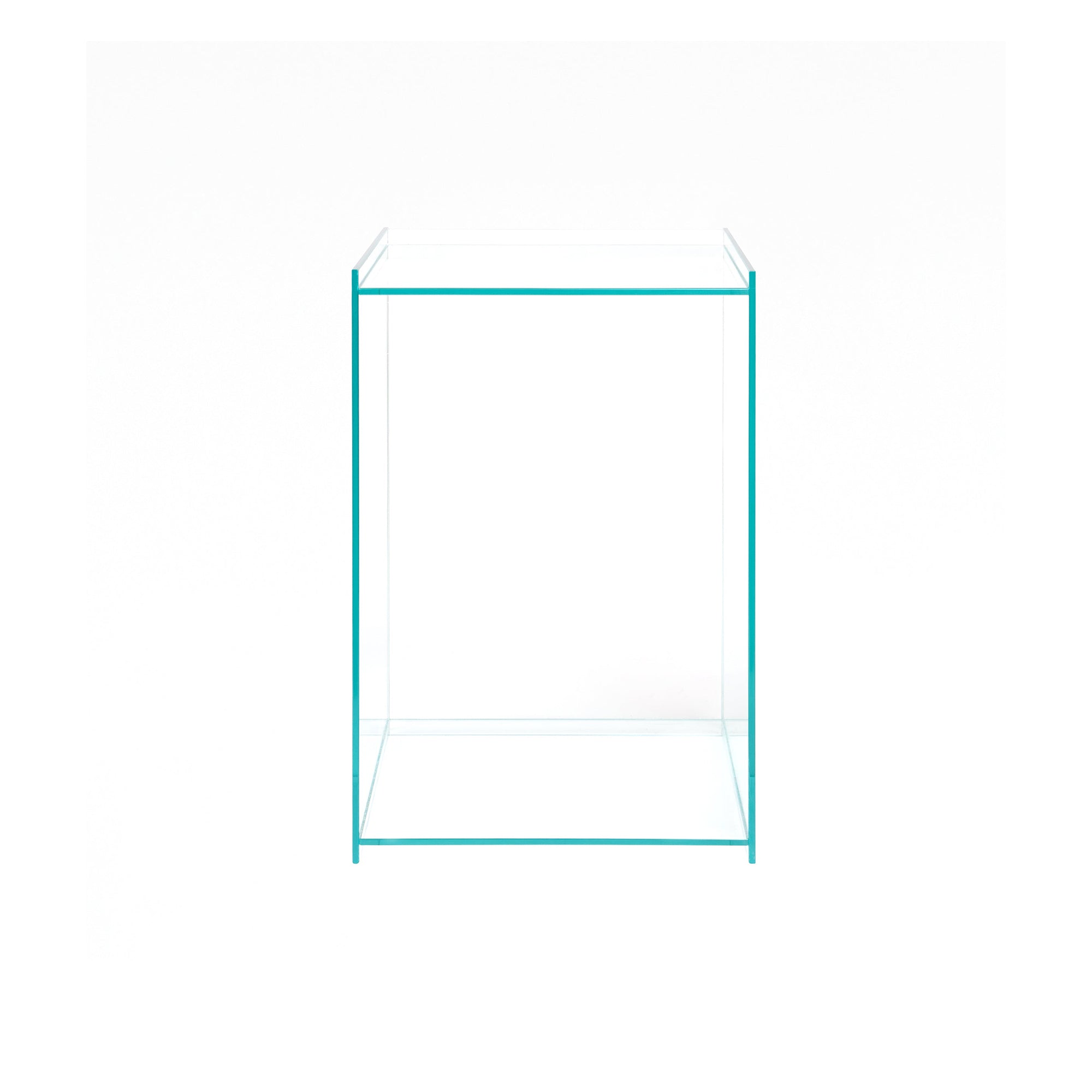 Rivet Box Table: Glass