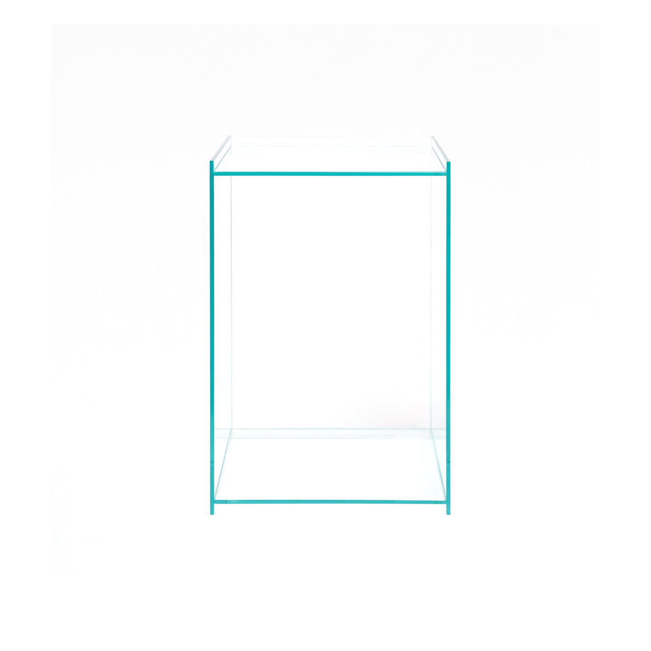 Rivet Box Table: Glass