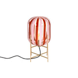 Oda Table Lamp: Rose + Maron + Brass