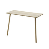 Georg Desk: White Soap Oak + Without Drawer