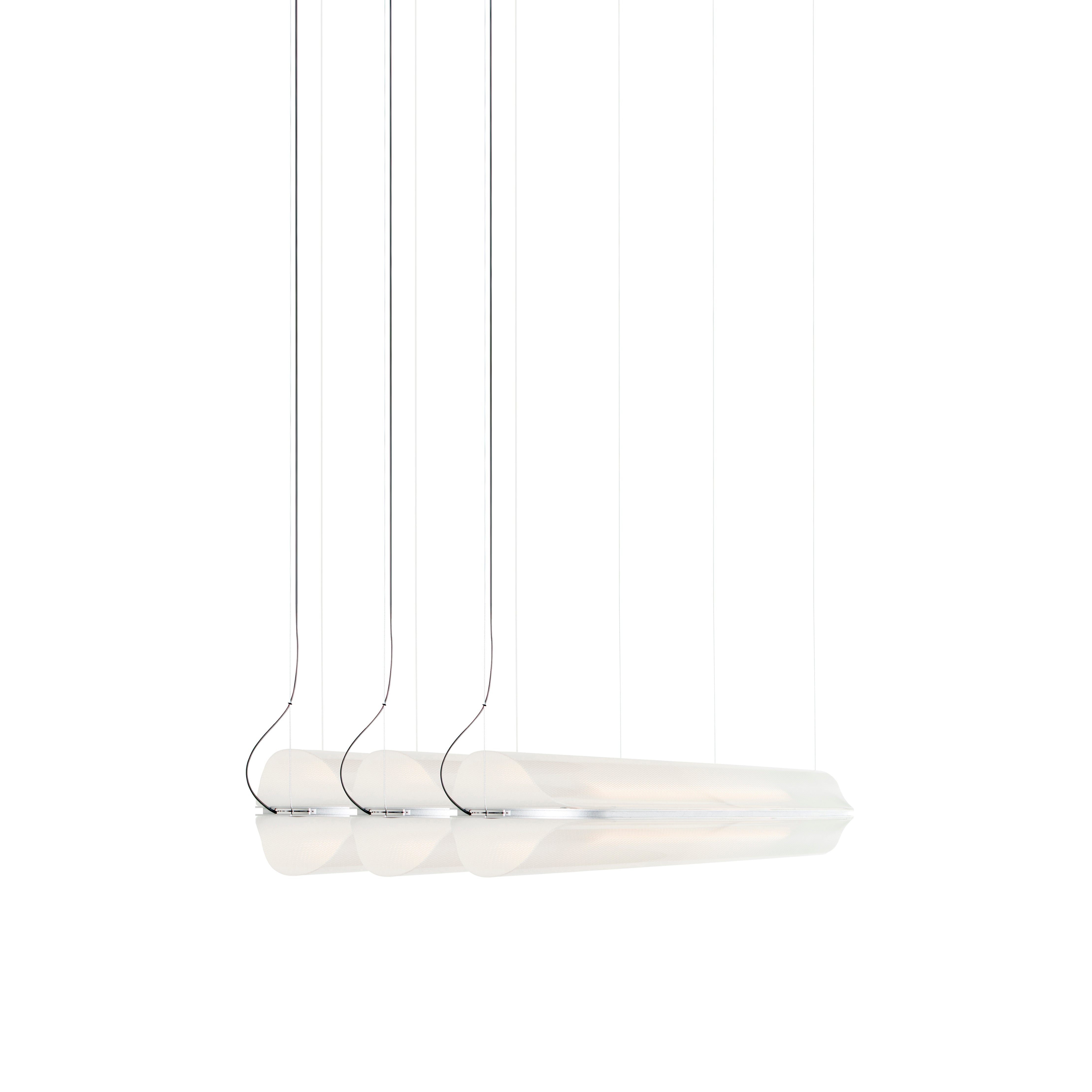 Vale System X-Axis Pendant Light: Horizontal + Side-to-Side + Vale 3 + Silica