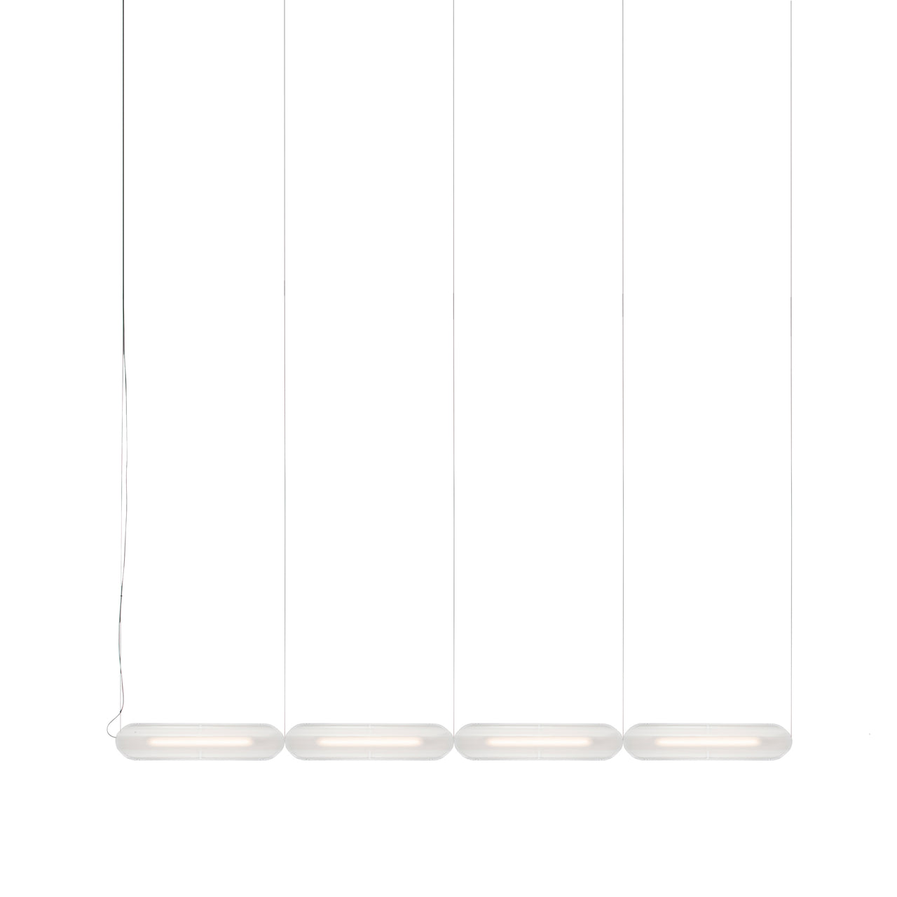 Vale System Y-Axis Pendant Light: Horizontal + End-to-End + Vale 4 + Silica