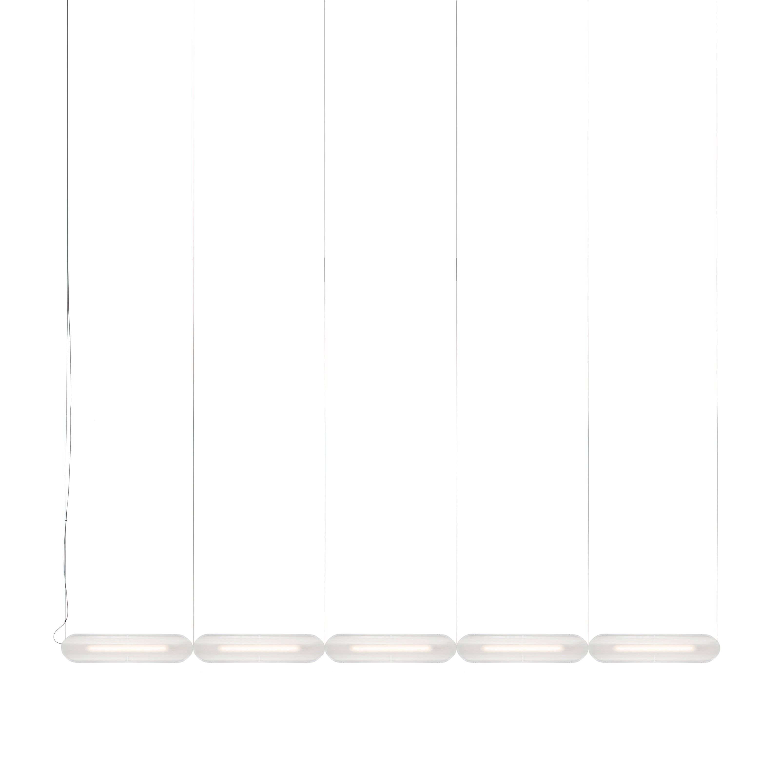 Vale System Y-Axis Pendant Light: Horizontal + End-to-End + Vale 5 + Silica 